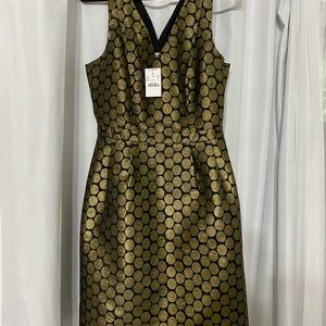 NWT J. Crew Metallic Jacquard Sleeveless Sheath